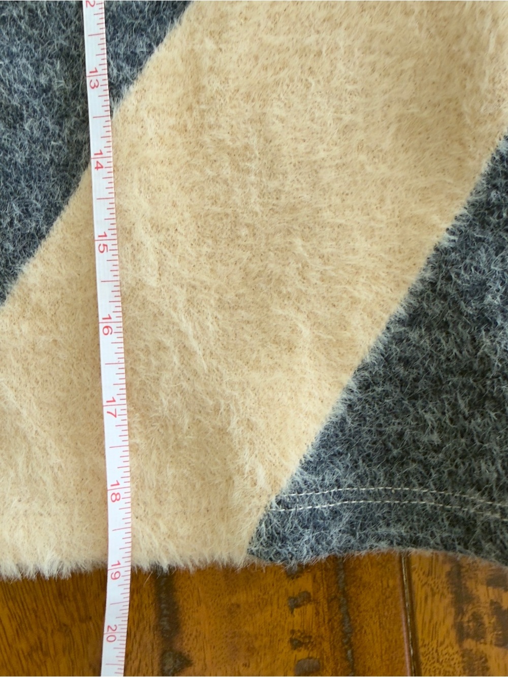 Maeve Anthropologie Striped Mock Neck Cozy Sweater - Cream & Charcoal Size Large - Picture 10 of 12